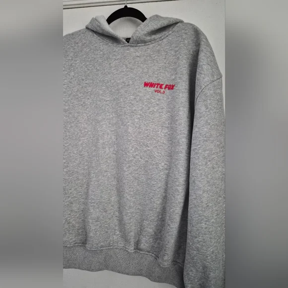 White Fox Offstage Hoodie Alloy Grey Hoodie Sweater Size L/XL - Picture 5 of 8